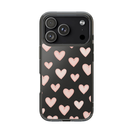 Pink Hearts iPhone Case