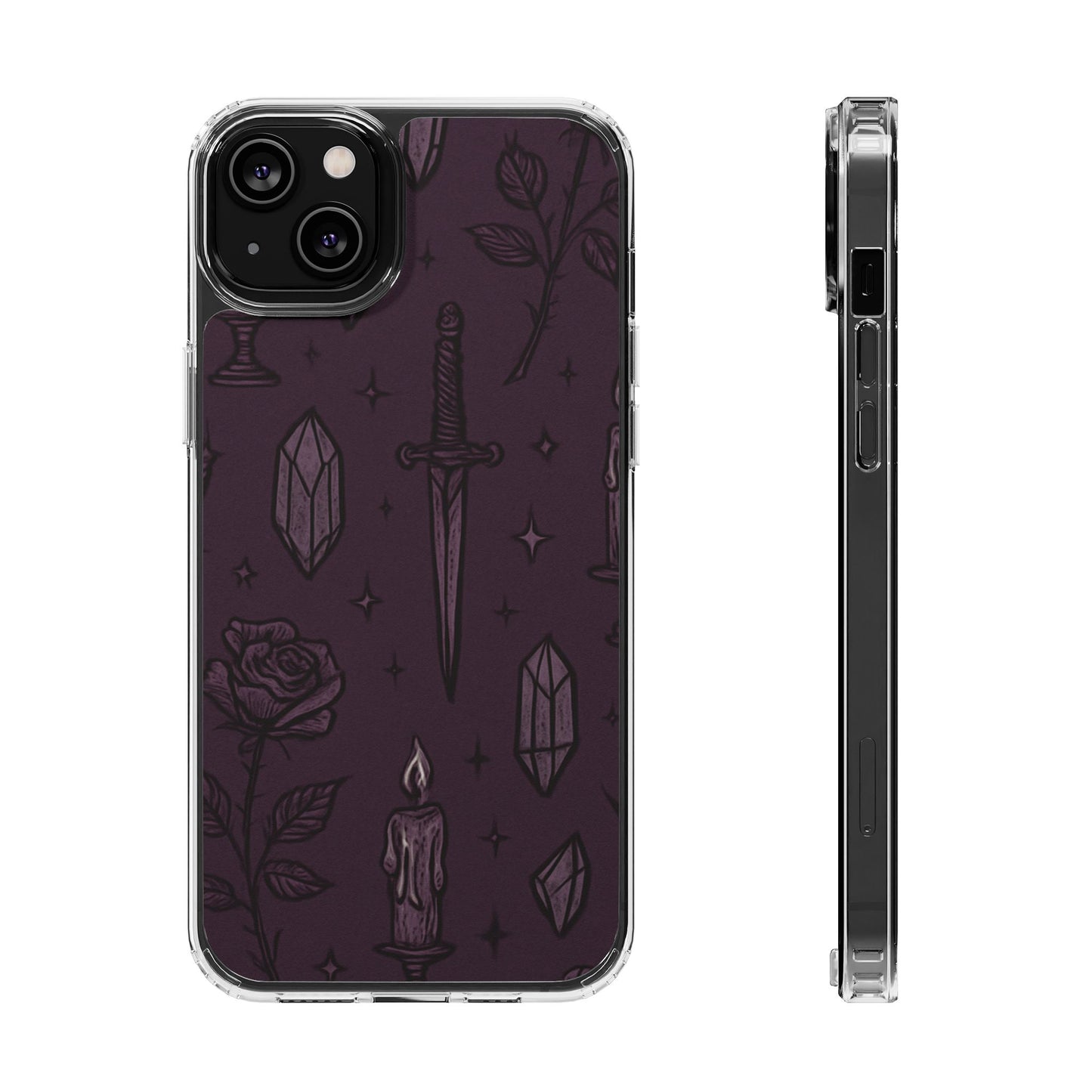 Purple Gothic Objects iPhone Case