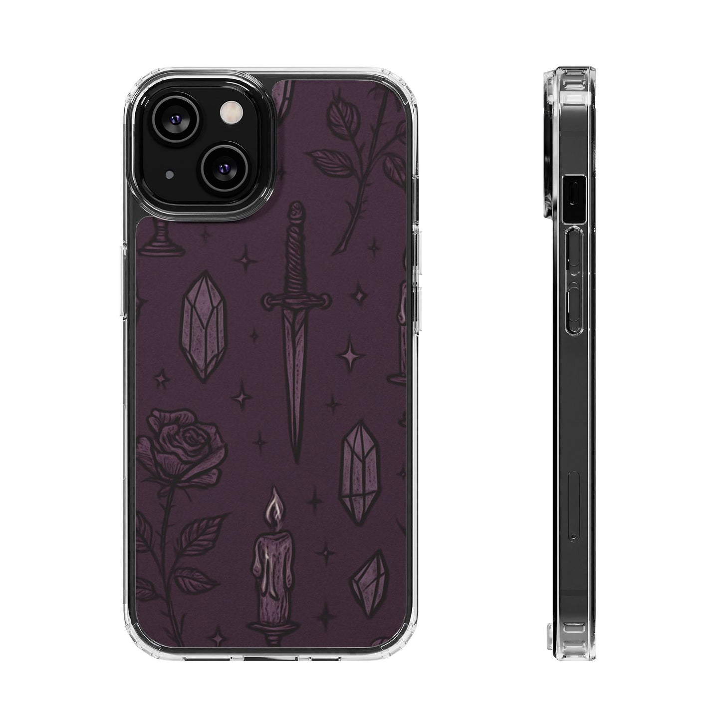 Purple Gothic Objects iPhone Case