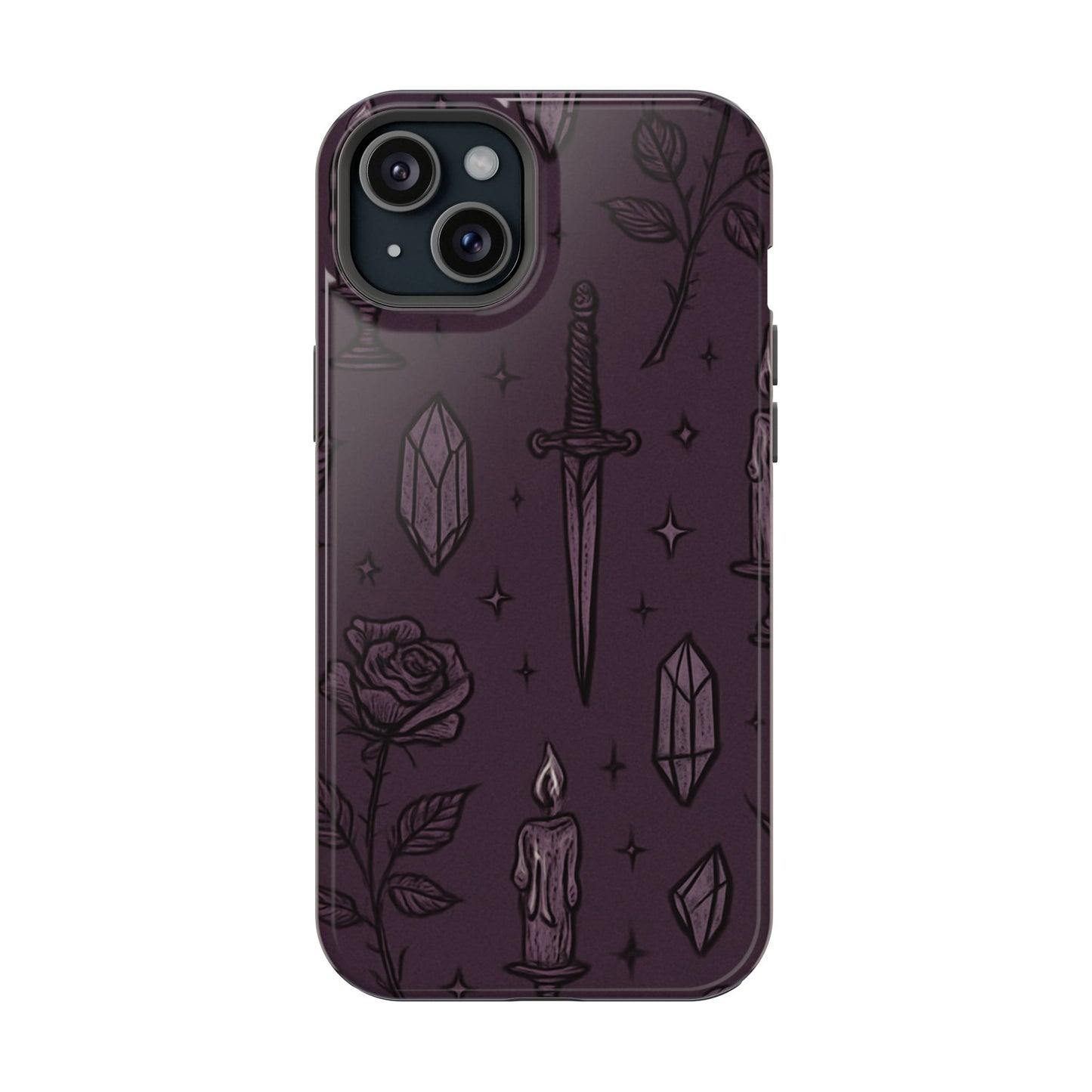 Purple Gothic Objects Magnetic Case