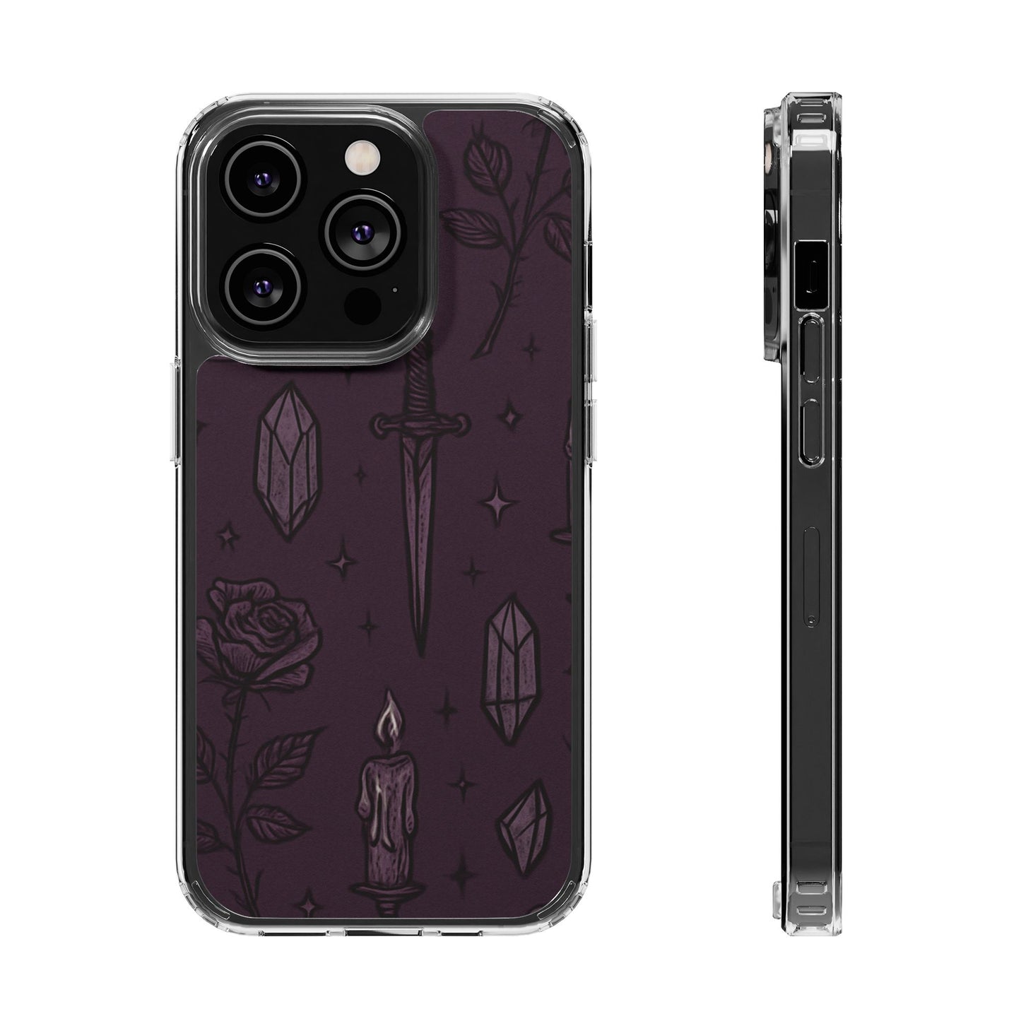 Purple Gothic Objects iPhone Case