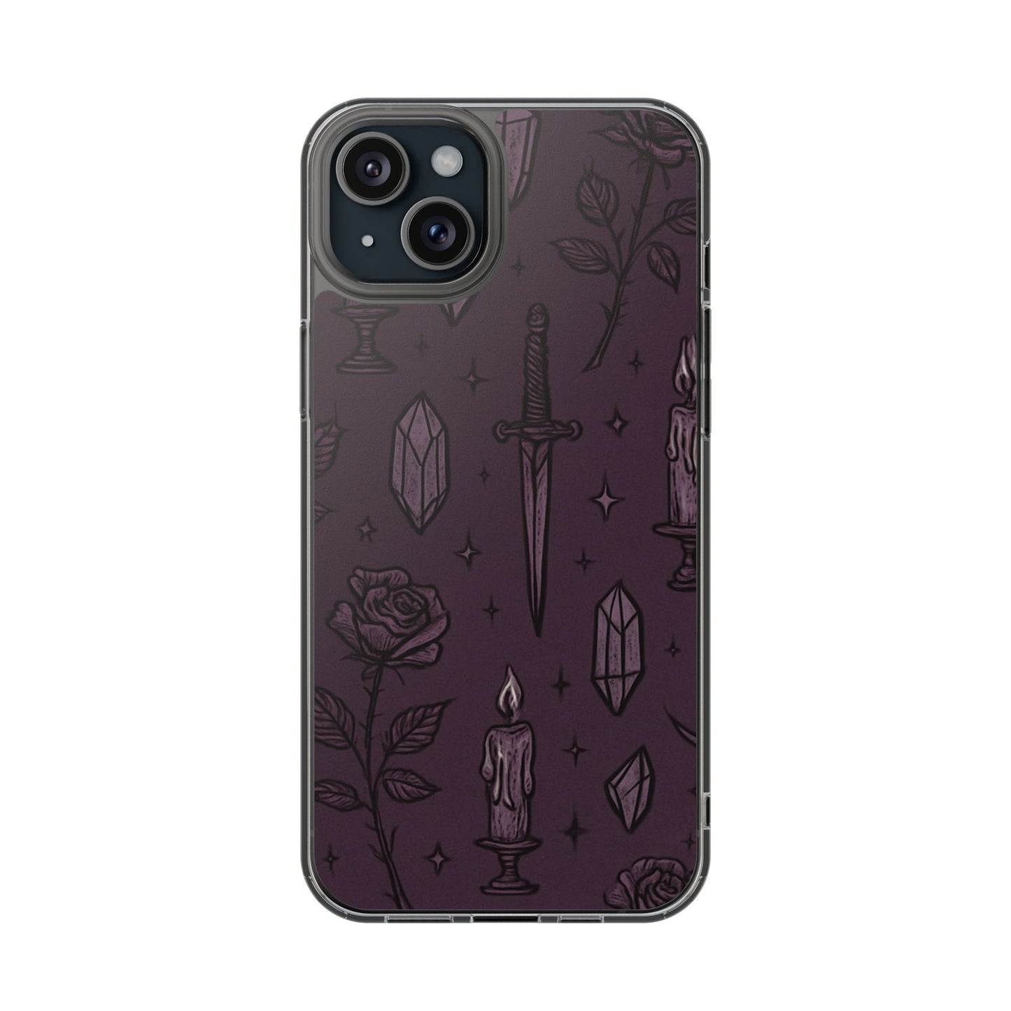 Purple Gothic Objects iPhone Case