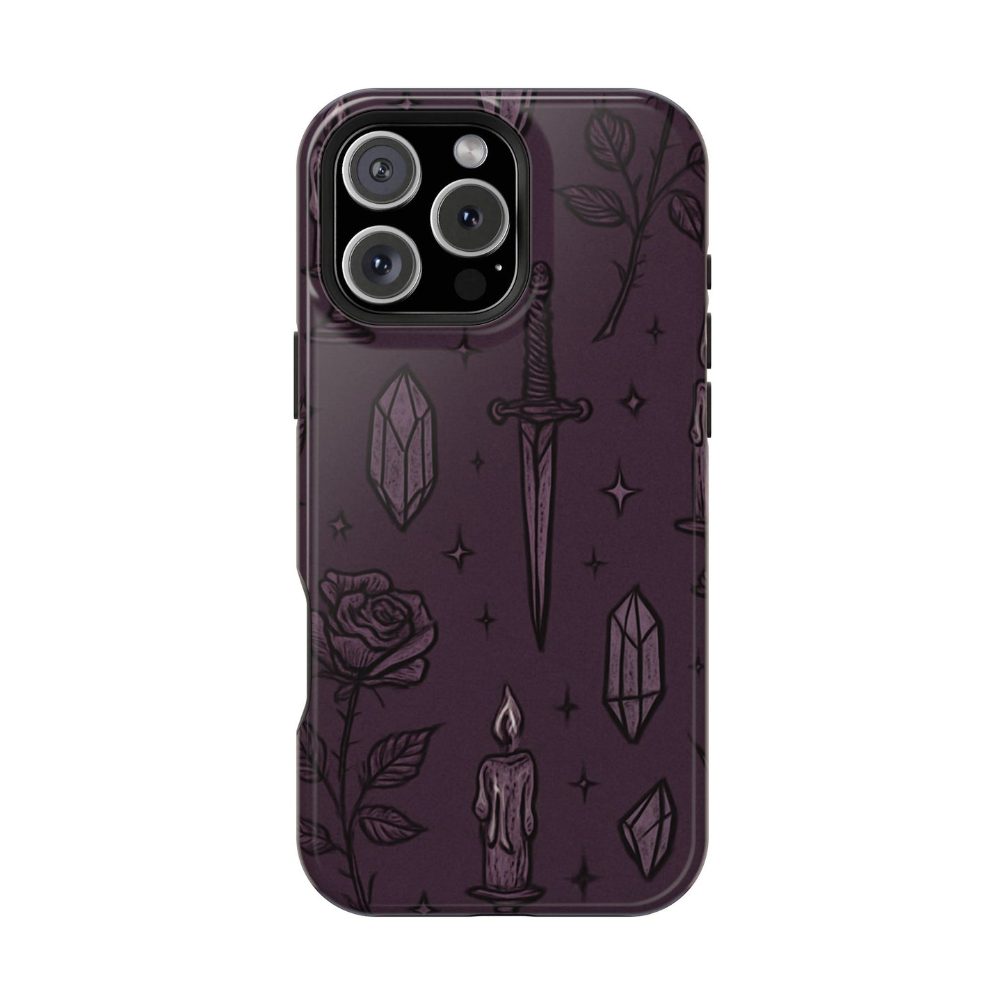 Purple Gothic Objects Magnetic Case