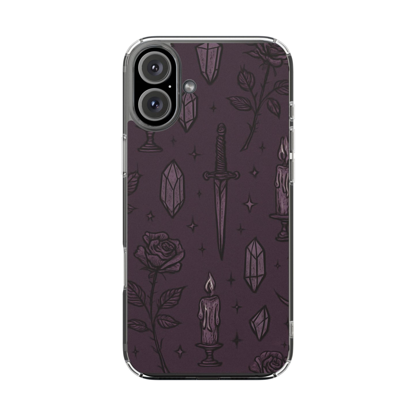 Purple Gothic Objects iPhone Case