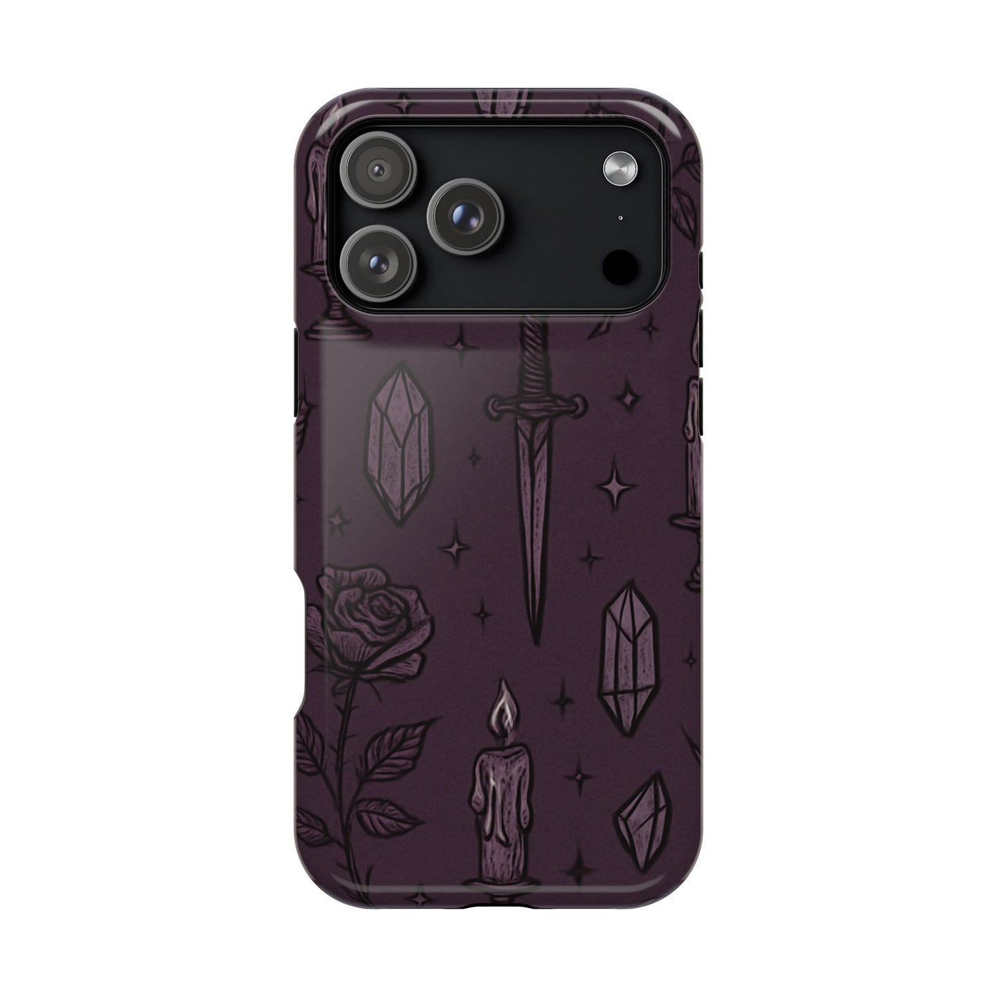 Purple Gothic Objects Magnetic Case