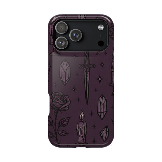 Purple Gothic Objects Magnetic Case
