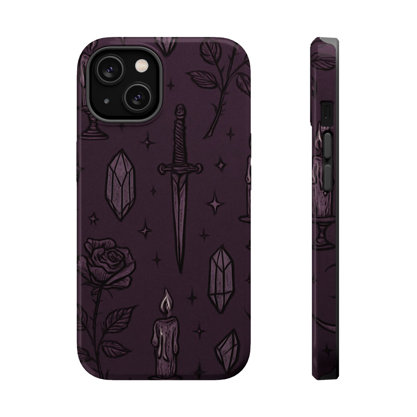 Purple Gothic Objects Magnetic Case