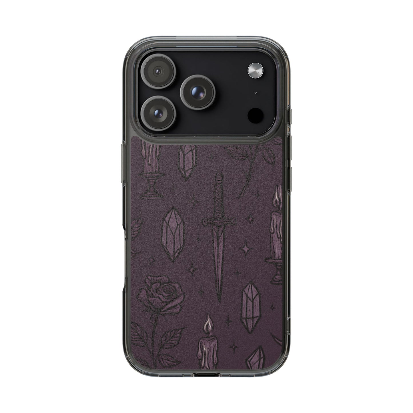 Purple Gothic Objects iPhone Case