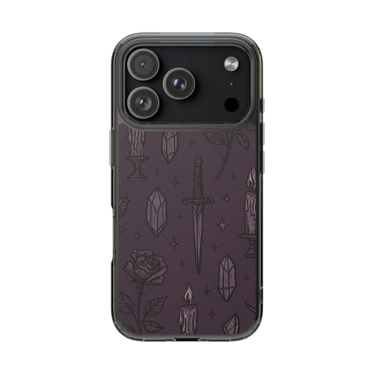 Purple Gothic Objects iPhone Case