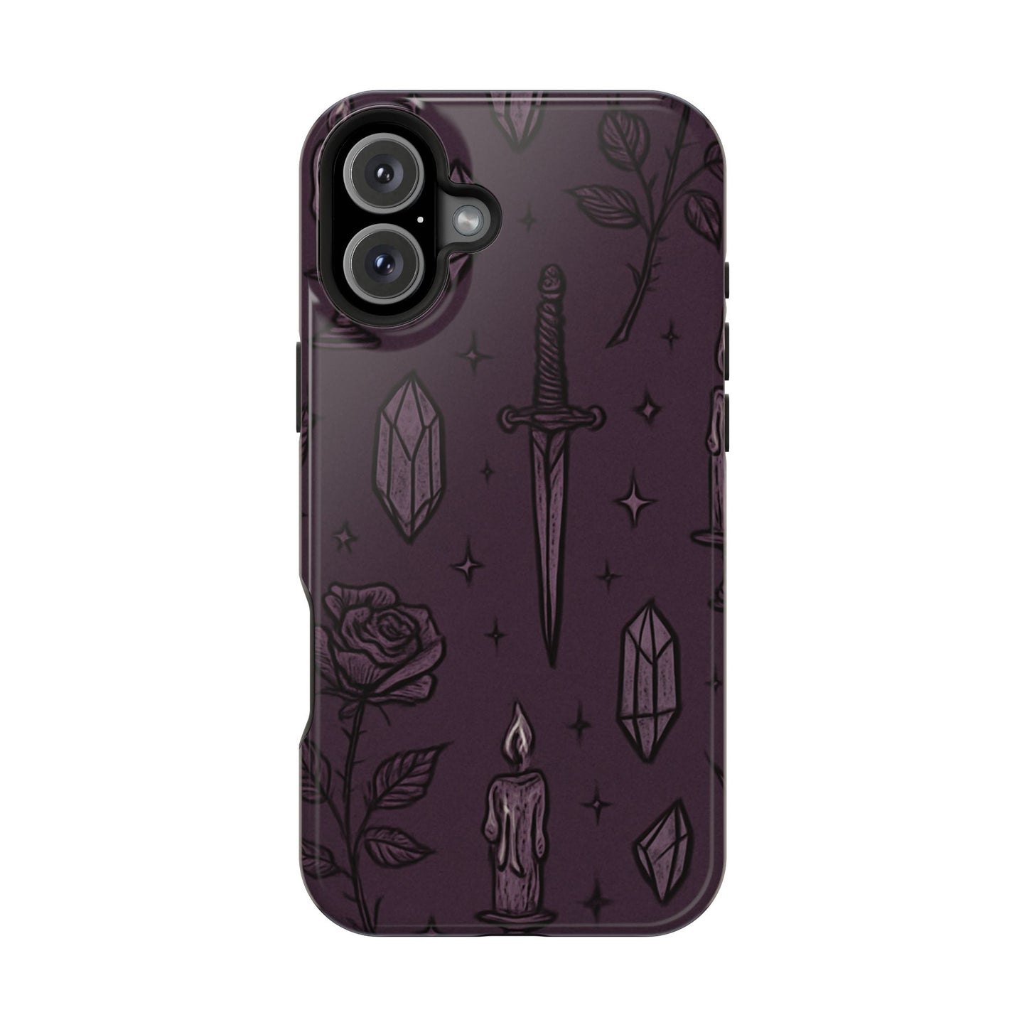 Purple Gothic Objects Magnetic Case