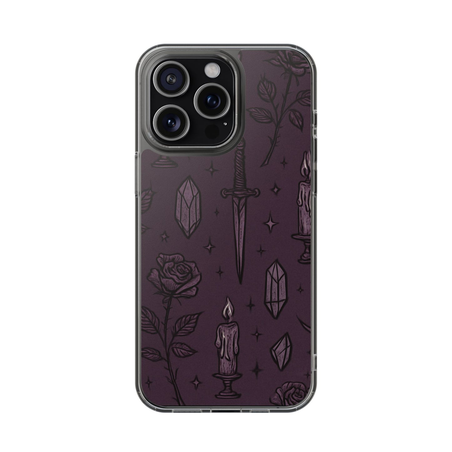 Purple Gothic Objects iPhone Case