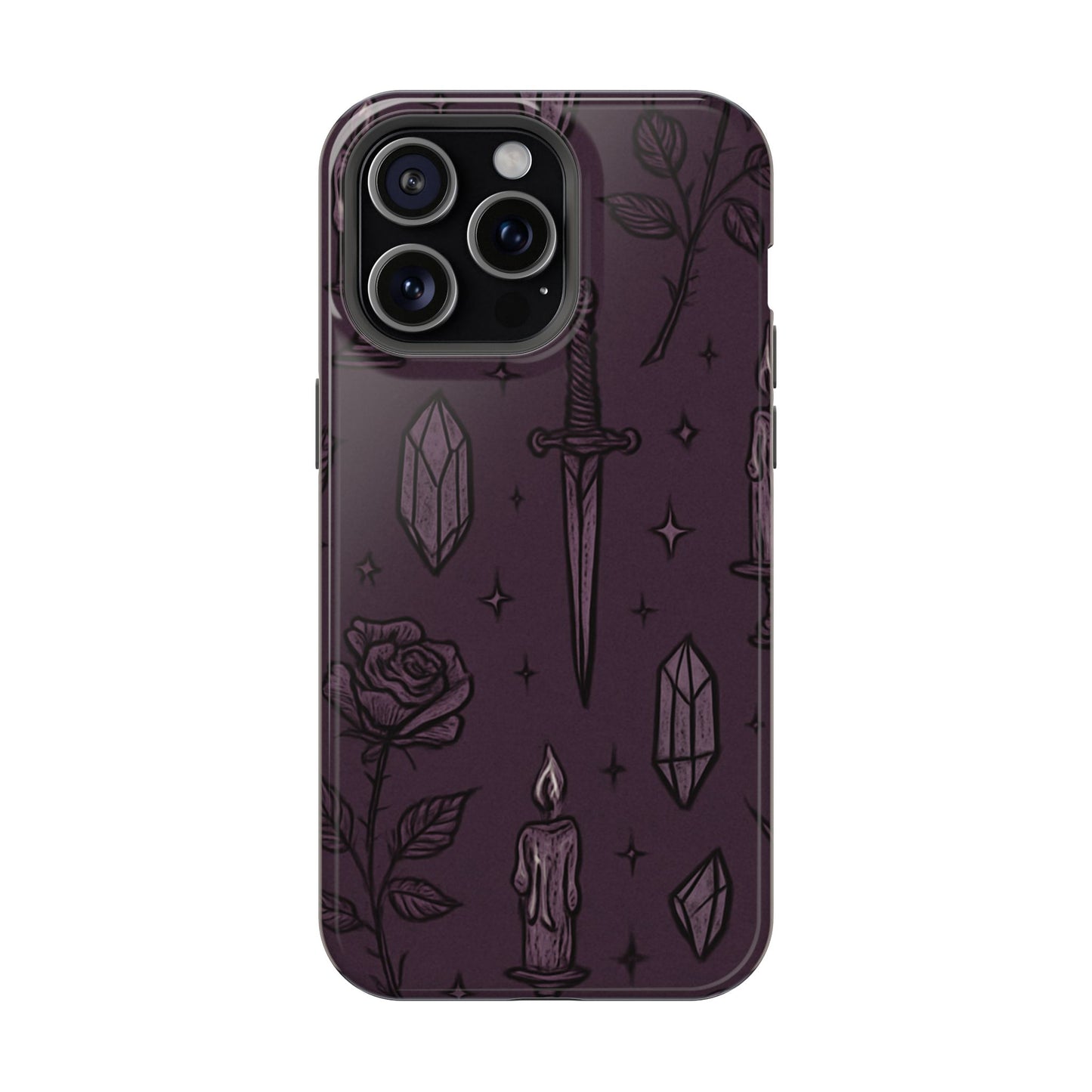 Purple Gothic Objects Magnetic Case