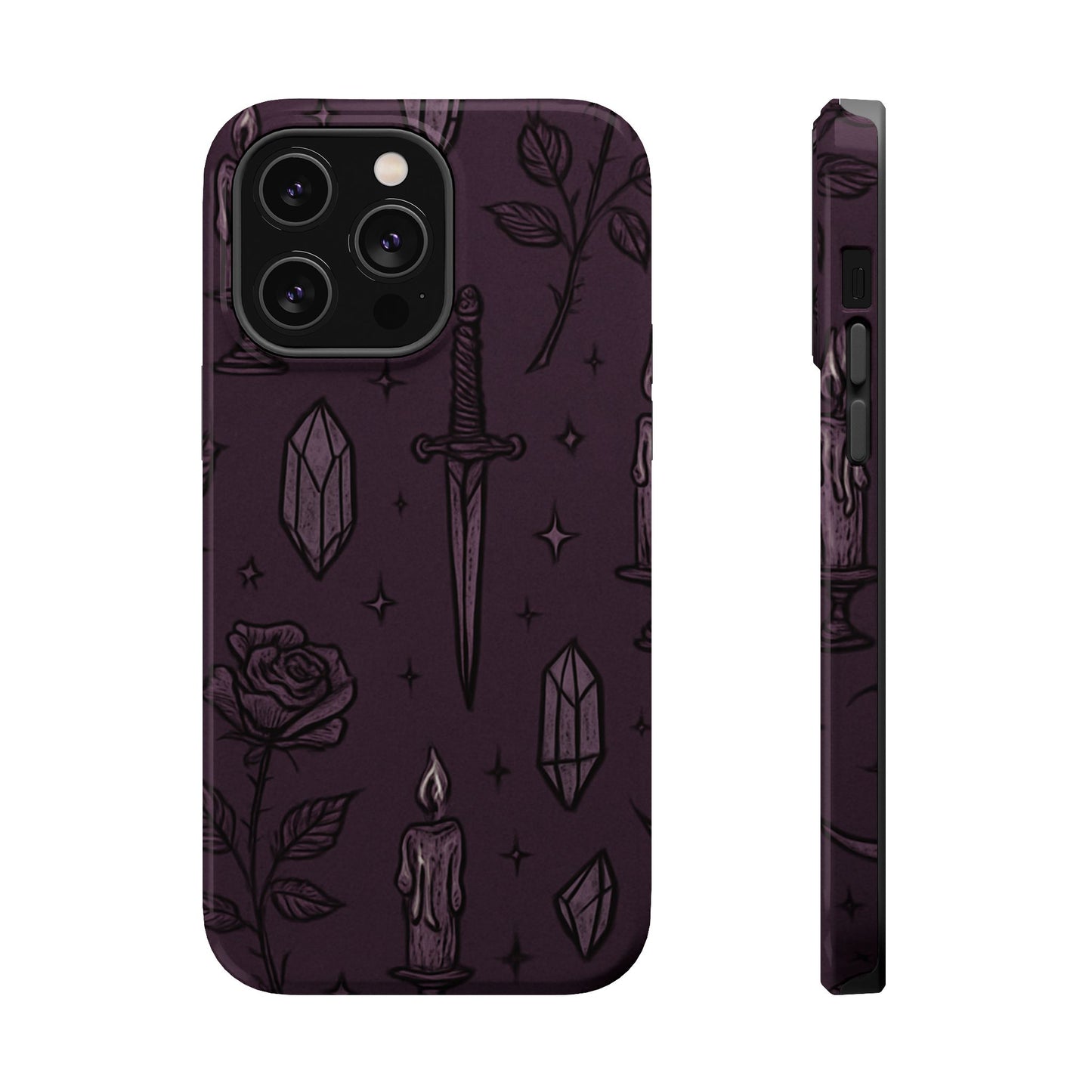 Purple Gothic Objects Magnetic Case