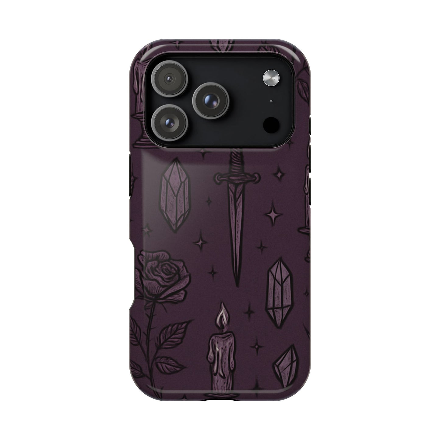 Purple Gothic Objects Magnetic Case