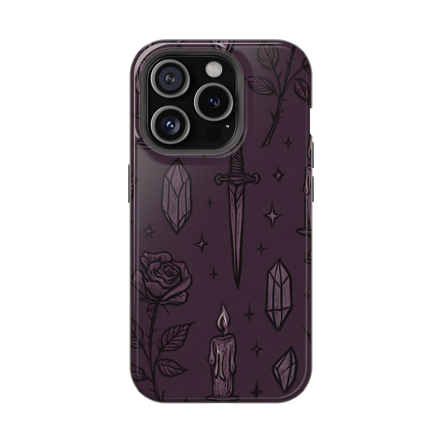 Purple Gothic Objects Magnetic Case