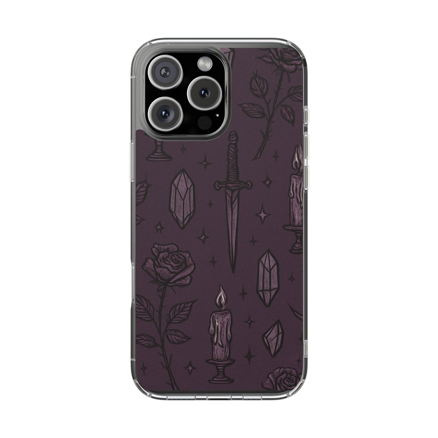 Purple Gothic Objects iPhone Case