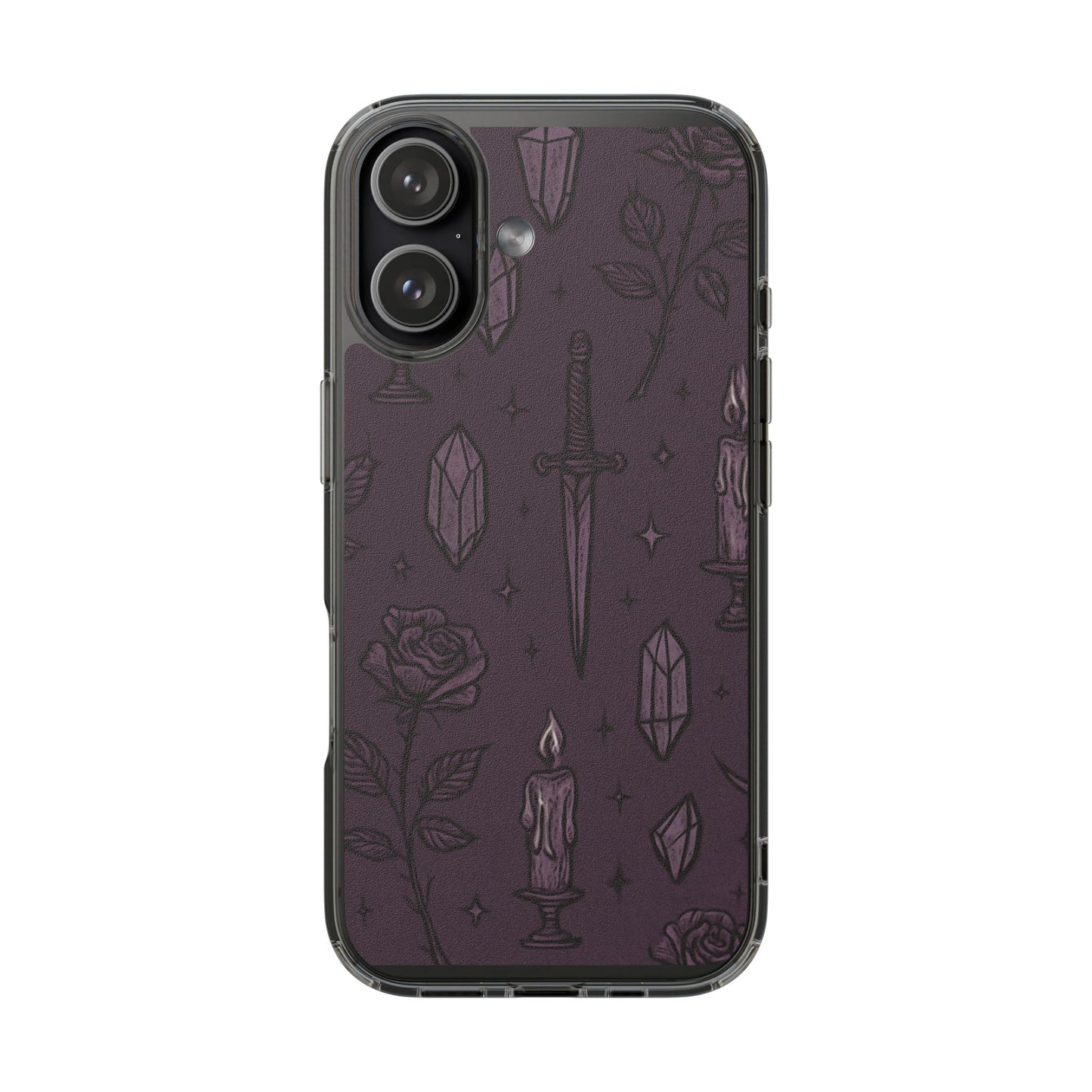 Purple Gothic Objects iPhone Case