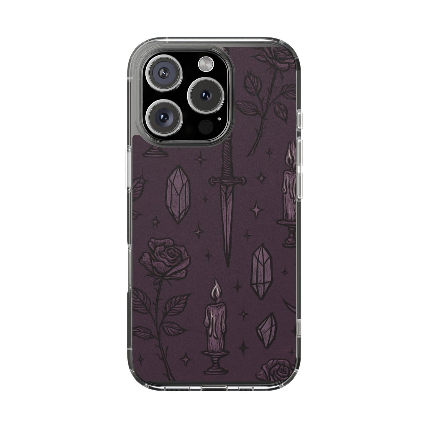 Purple Gothic Objects iPhone Case