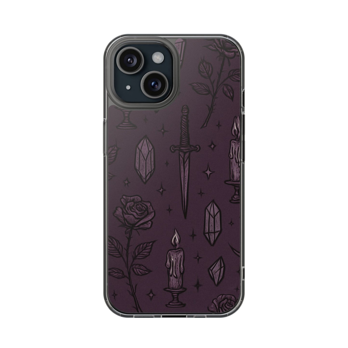 Purple Gothic Objects iPhone Case