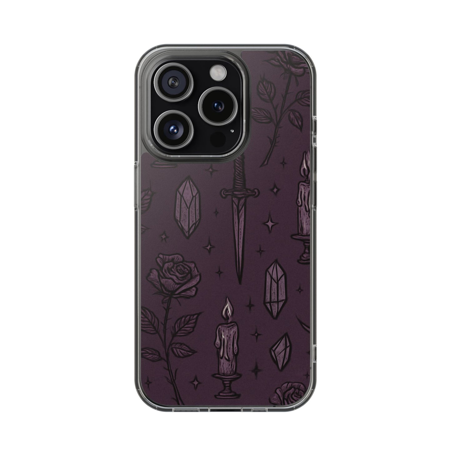 Purple Gothic Objects iPhone Case