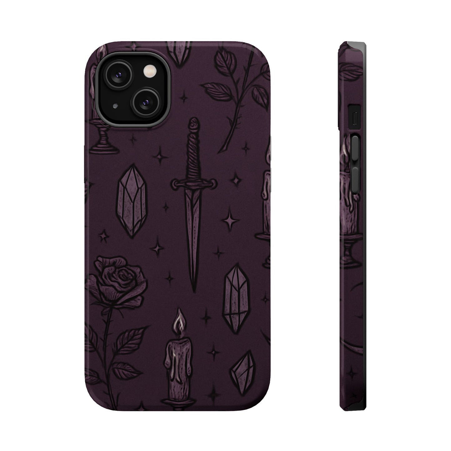 Purple Gothic Objects Magnetic Case