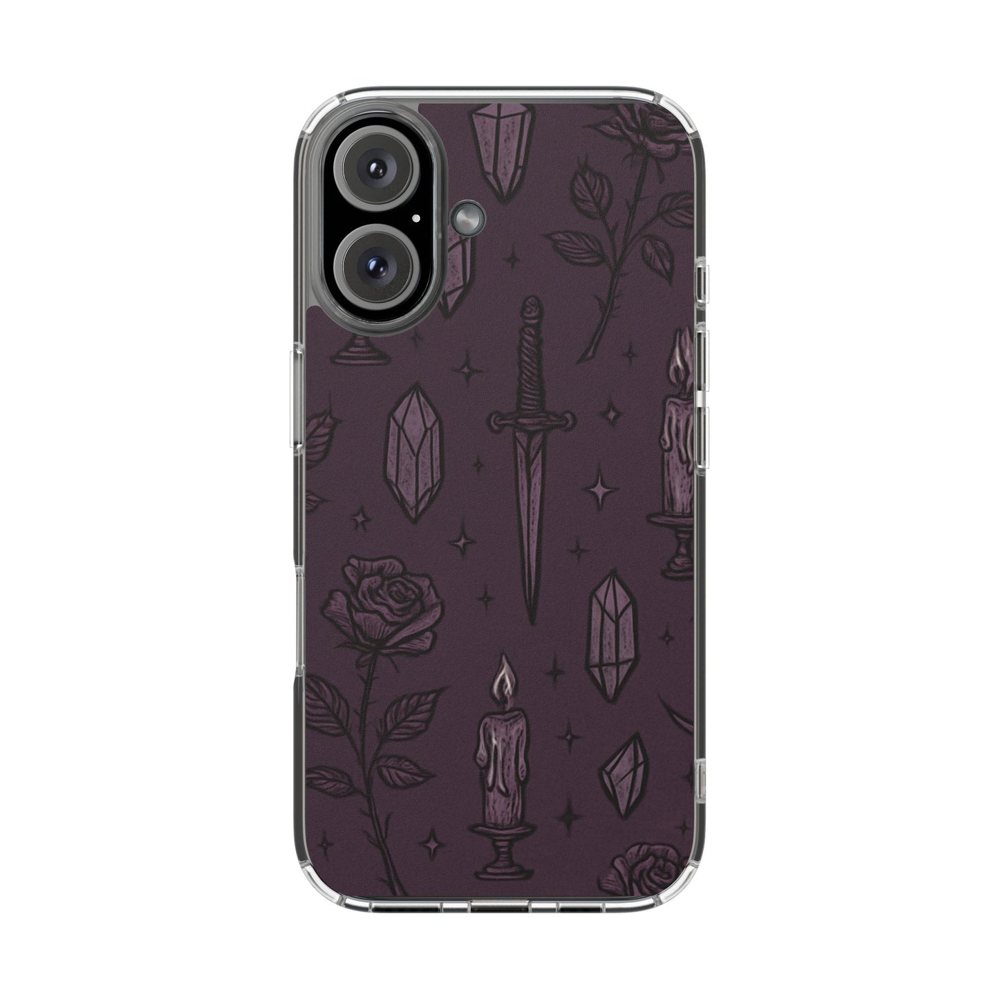 Purple Gothic Objects iPhone Case