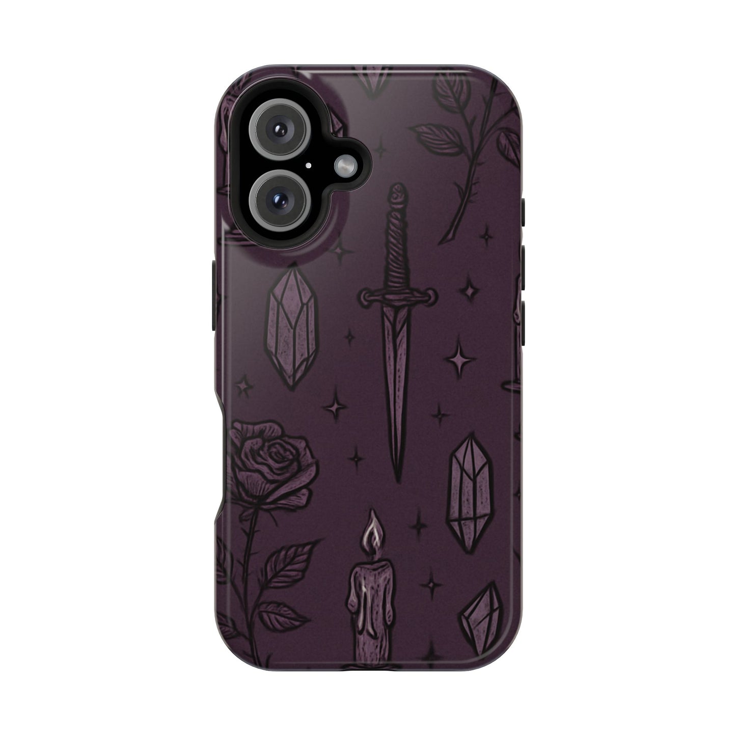 Purple Gothic Objects Magnetic Case
