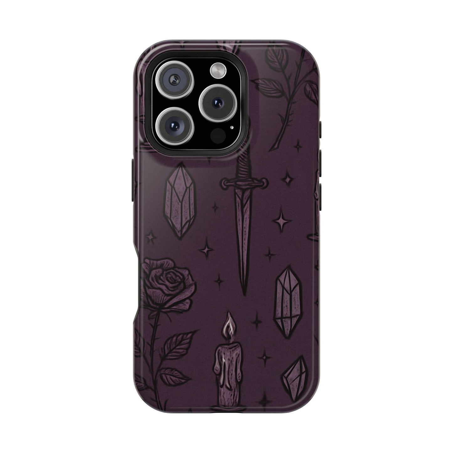 Purple Gothic Objects Magnetic Case