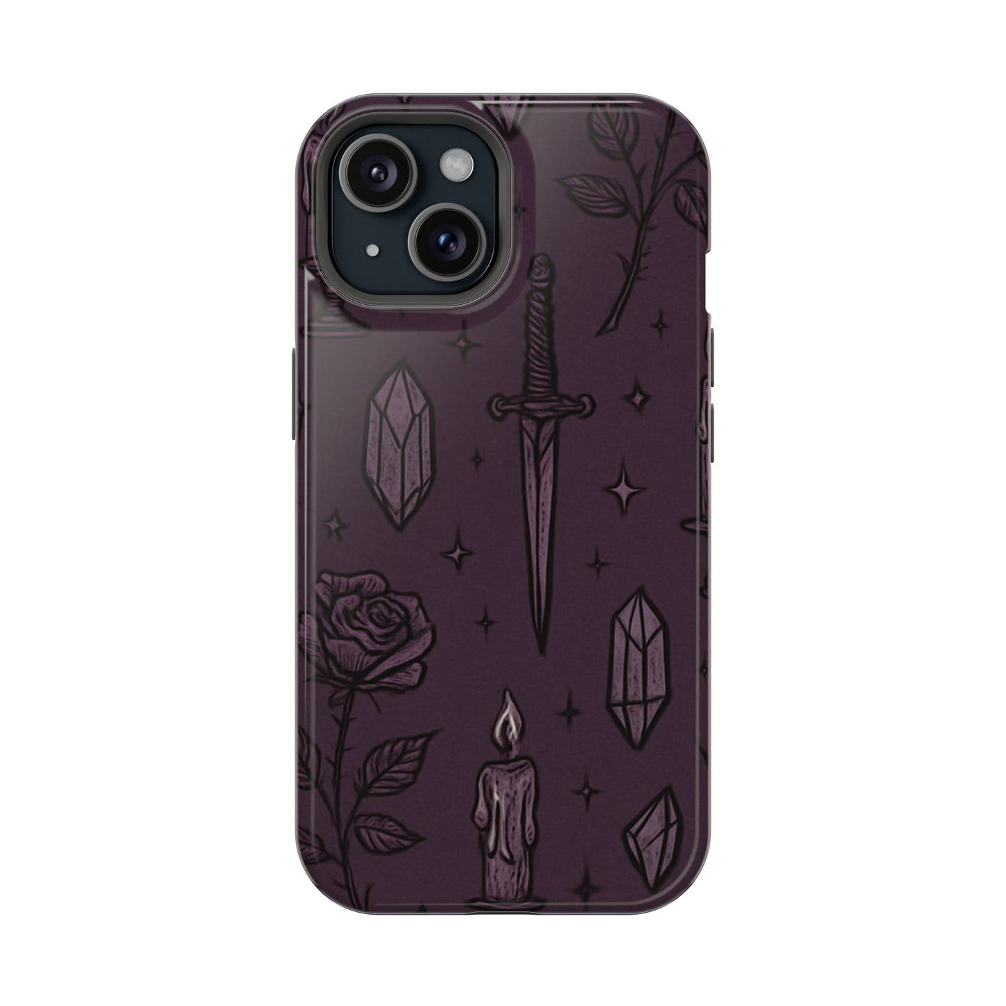 Purple Gothic Objects Magnetic Case